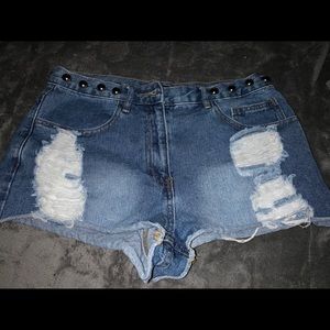 Denim shorts